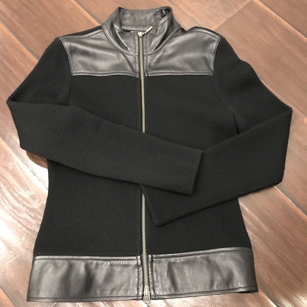 Nordstrom Classique Entier wool/leather jacket